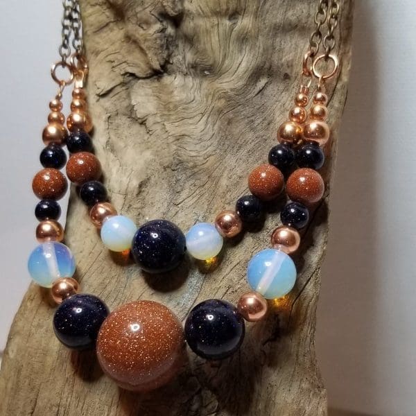 Necklace - Sandstone, Moonstone, Copper