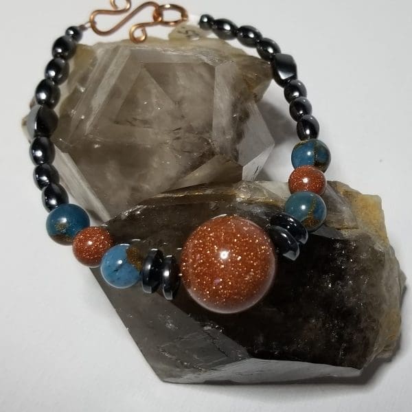 Bracelet - Sandstone, "Earth" Jasper, Hematite