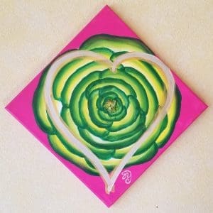 Heart's Path (Pink) - 12"x12"