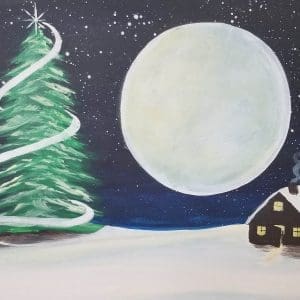 Christmas Moon II (2022), 16"x20"