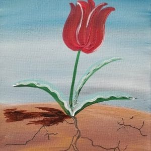 Desert Bloom, 8"x10"