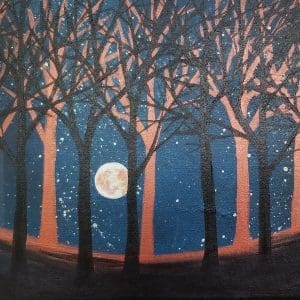 Moonlit Forest - 14"x18"