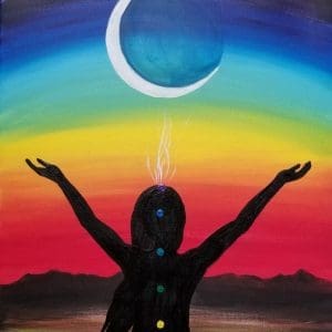 Chakra Sunset, 14"x18"